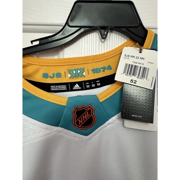 Size 52 Brent Burns #88 San Jose Sharks NHL Adidas Reverse Retro 2.0 Jersey NEW - Picture 3 of 3
